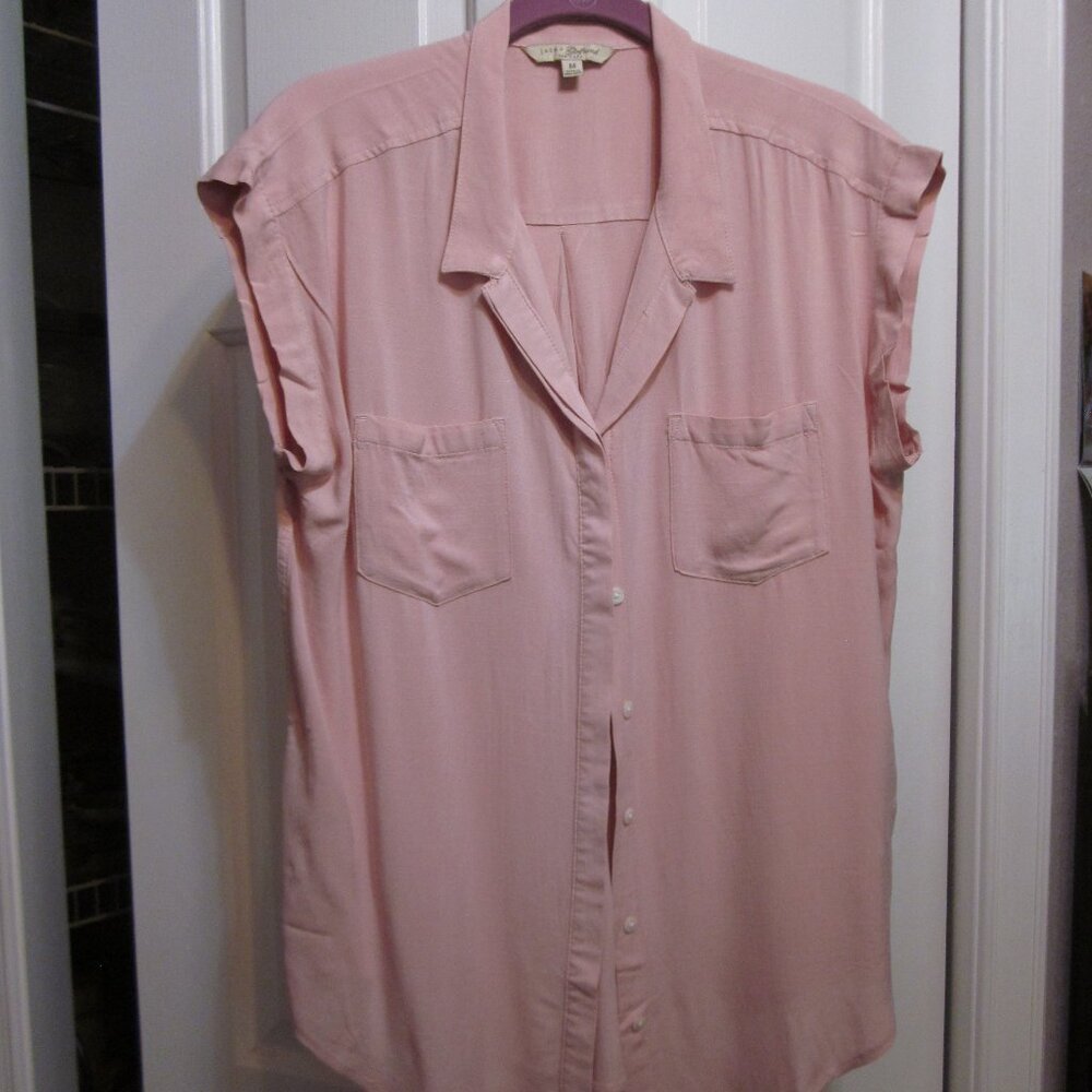 NWOT Zachs Girlfriend Pink Blouse Sz M